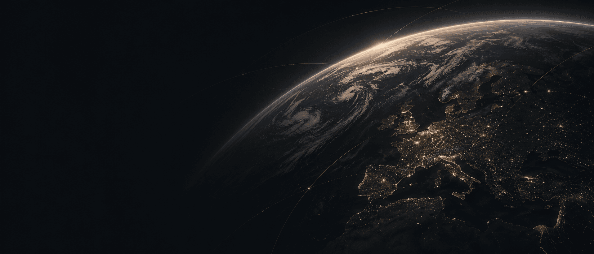 Europe at night viewed from orbit